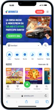 Schermata del sito ufficiale Winnita su desktop e mobile